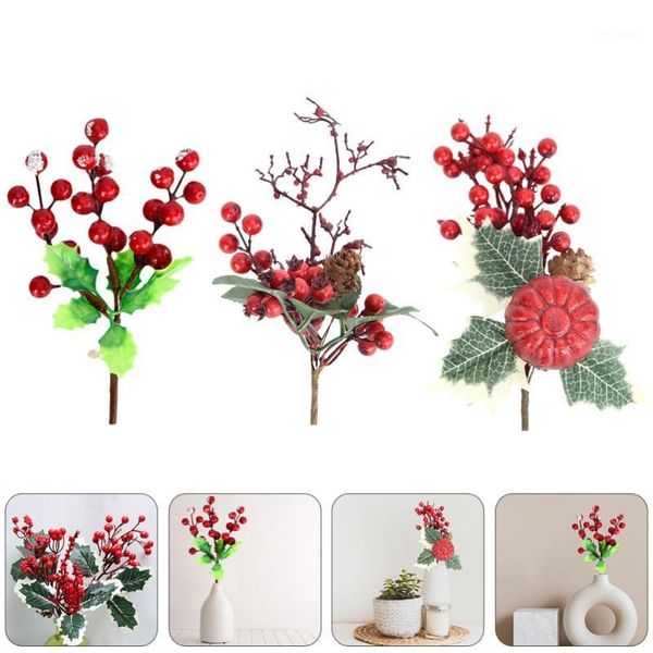 

christmas decorations practical exquisite multipurpose romantic lifelike berry bouquet