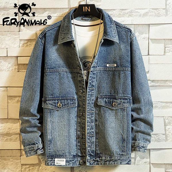 

spring and autumn 2021 teenagers denim jacket male loose large size wild youth brand hong kong style handsome denim jacket, Black;brown