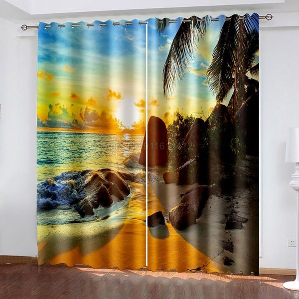 

curtain & drapes beach blackout window curtains calm coastal scene with horizon in the middle of nowhere cloudy sunset ocean picture room de