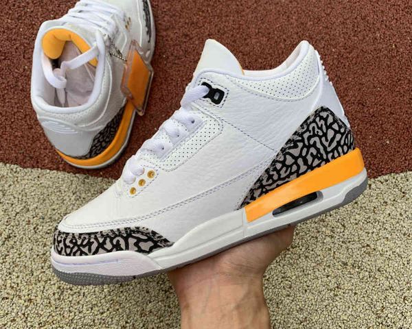 

shoes men basketball jumpman 3 laser orange 3s designer trainers sneakers come