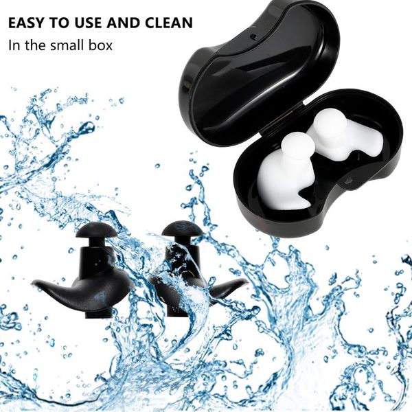 

nose clip 3 pcs reusable silicone swimming ear plugs waterproof soft earplugs protector for surfing snorkeling bathing water sports