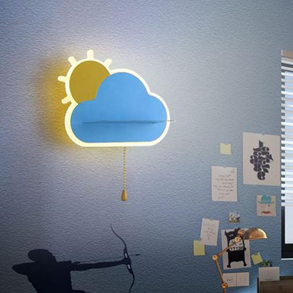 

cloud bedroom light wall lamp home kids room decoration night wall lamp with switch wandlampe children indoor sconce