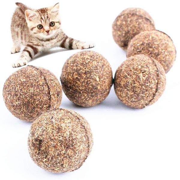

cat toys toy natural catnip treat ball favor home chasing pet healthy safe 100 %edible treating cats playing cleaning teeth