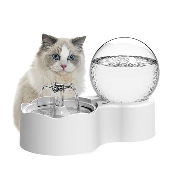 Katze Schüsseln Feeder Wasser Brunnen Haustier Hund Stumm Trinken Schüssel Mit Motion Sensor Automatische Umlauf Spender Filter Feeder