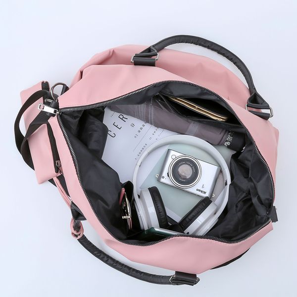 

women tote bag waterproof oxford cloth travel bags large capacity sports bag fitness shoulder bag fashionable solid handbag