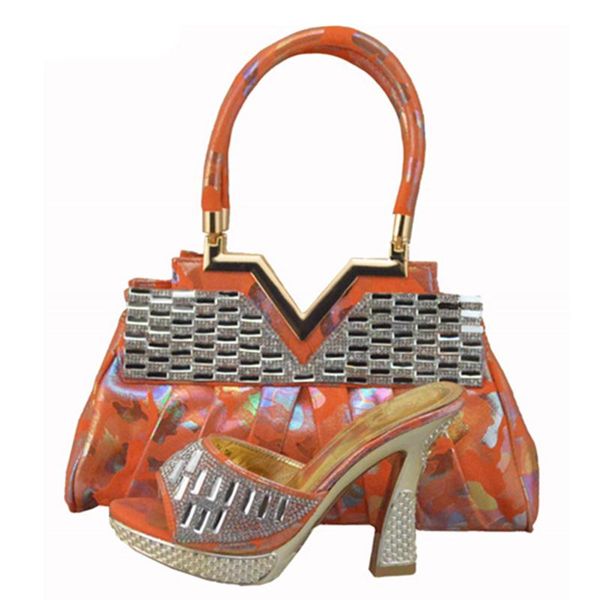 

dress shoes italian shoe with matching bags set rhinestone and bag for nigeria party designer women luxury 2021, Black