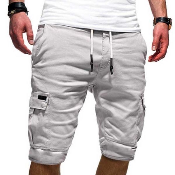 Pantaloncini da uomo Cargo Pocket Tactical Army Gym Sport Summer Casual Mezzi pantaloni Ropa De Hombre Abbigliamento da uomo Pantaloncini da uomo X0705