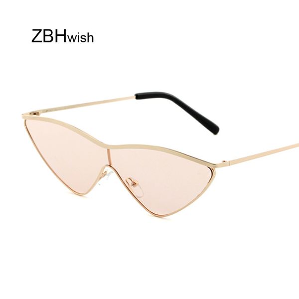 

cat eye sunglasses vintage brand designer rose gold mirror sunglasses for women metal reflective sun glasses female oculos