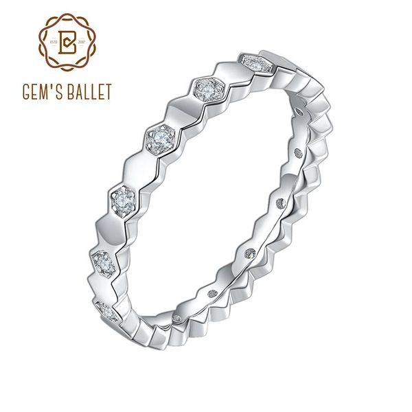 

cluster rings gem's ballet 925 sterling silver moissanite wedding bands for women d color vvs1 lab diamond paved, Golden;silver