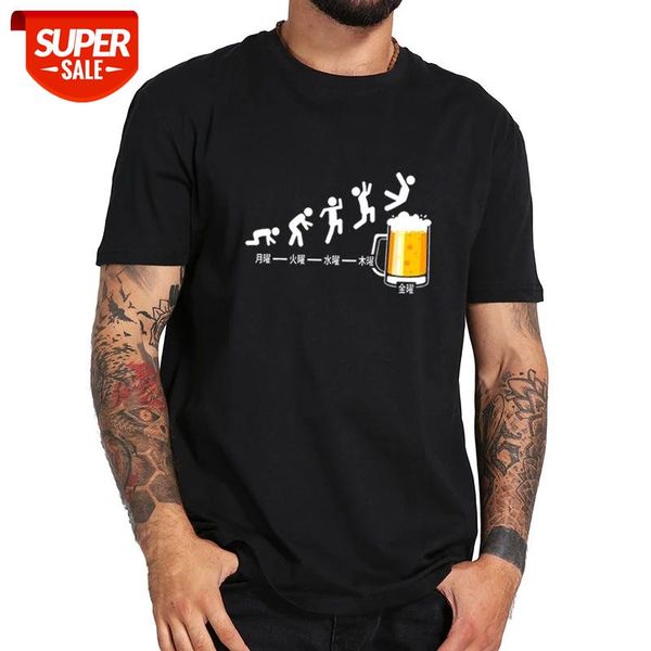

beer week finally friday weekly funny beer gift t shirt pure cotton short sleeve crew neck basic camisetas #r91r, White;black