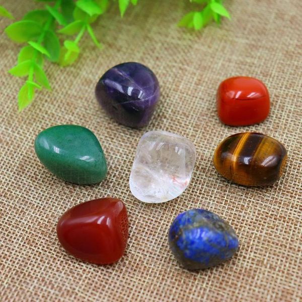 

decorative objects & figurines 1set natural crystal seven chakra stone set irregularly gift home desk energy furnishing diy crafts yoga heal