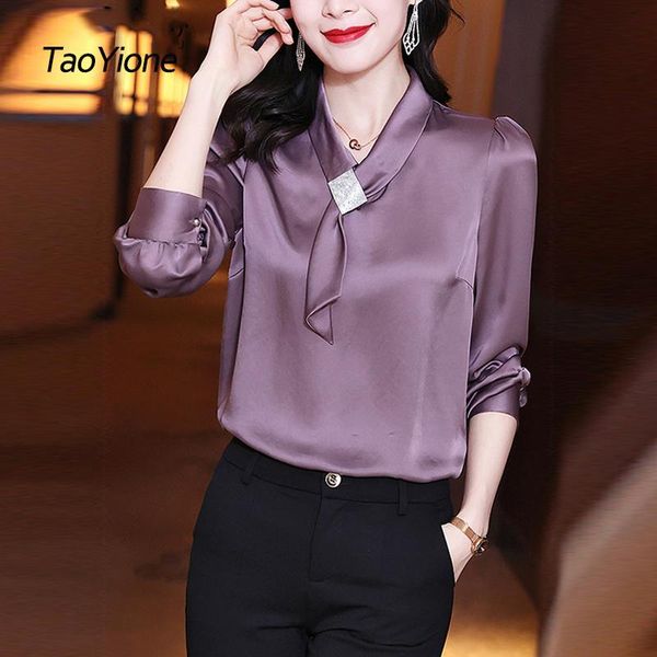

women's blouses & shirts 2021 fashion spring chiffon women satin blouse long sleeve ladies shirt female blusas clothes, White