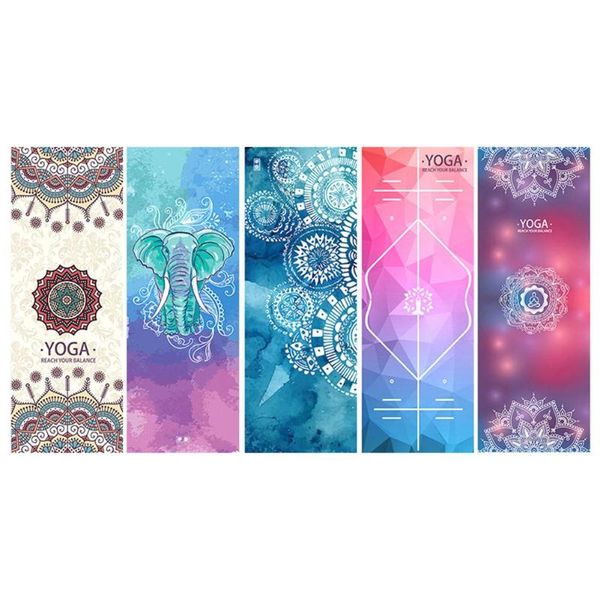 

yoga mats classic mat towel folding fitness padded blanket silica gel non-slip pilates cover