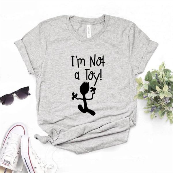 

im not a toy mens t shirts and women print cotton casual funny for lady yong girl street tee, White;black