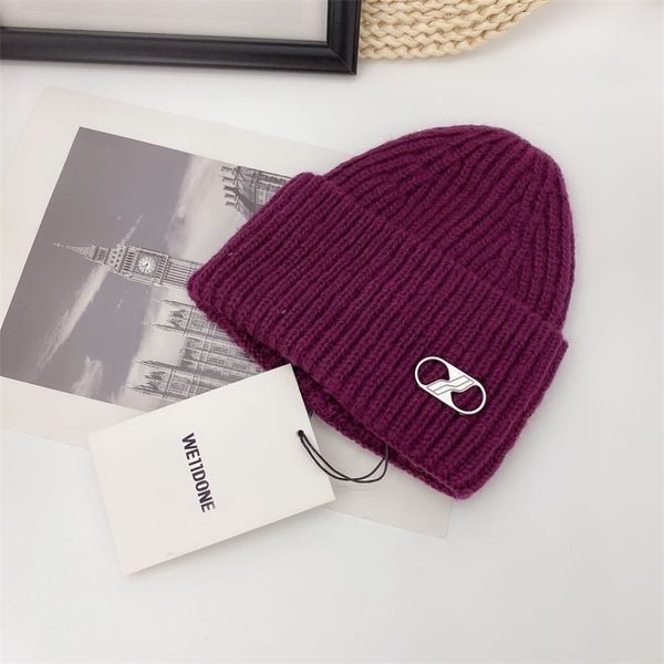 

design we11 hat men's wool warm short knitted cold hat women's autumn and winter welldone fashion 70% off, Blue;gray