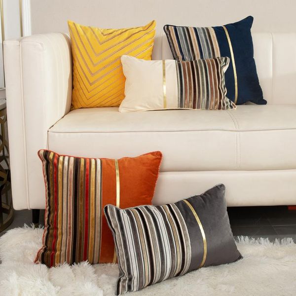 

cushion/decorative pillow 1pc 45*45cm yellow black velvet cushion cover for sofa home decoration square diamond case textile supplies