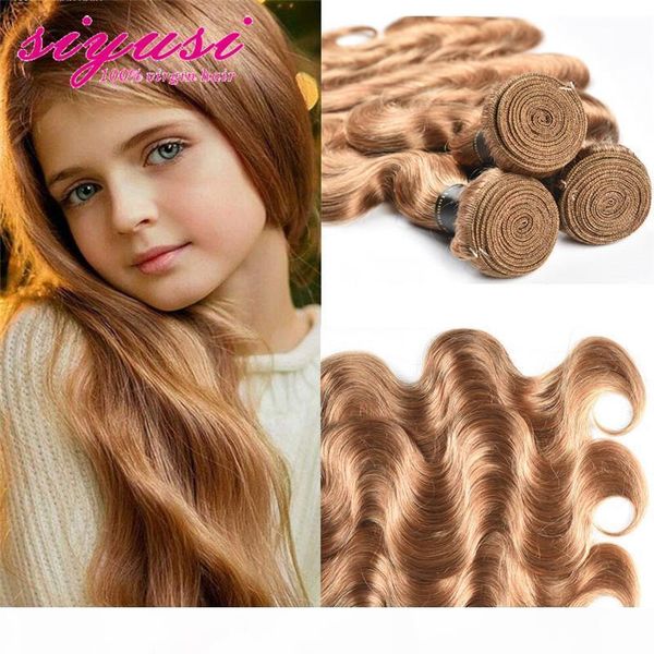 

9a grade malaysian human virgin hair bundle deals pure 27# color body wave hair 3 4 bundles honey blonde color body wave hair, Black
