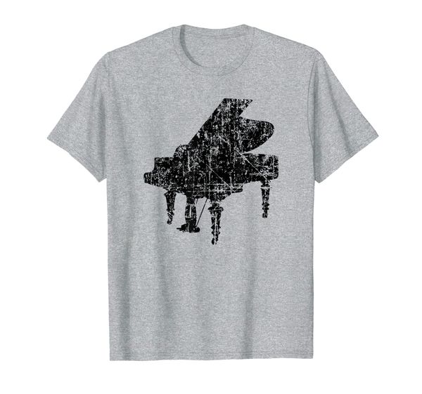 

grand piano (vintage black) pianists t-shirt, White;black