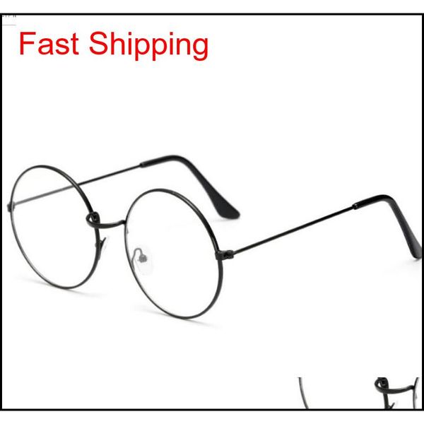 

new classic round metal frame with clear lenses vintage sunglasses frame harajuku men and women decorative frame qyliow abc2007, Blue