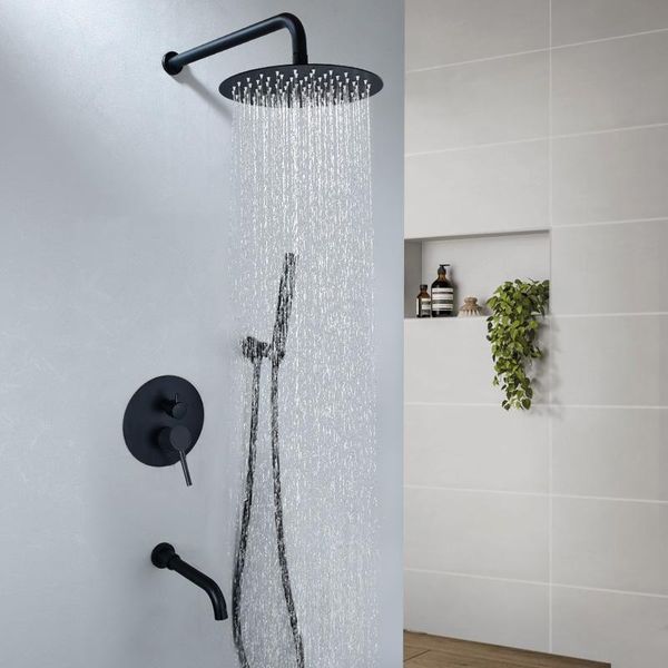 

bathroom shower sets rainfall 304 stainless steel set into wall concealed cold and mixer tap faucet