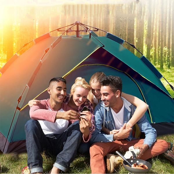

tents and shelters full-automatic setup family tent rain-proof mosquito-proof mildew proof 2-4 person outdoor camping hiking