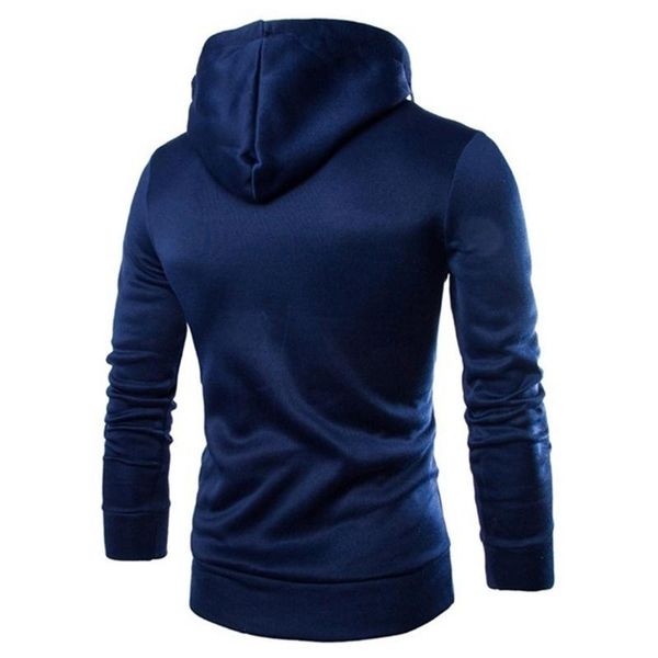 

men's hoodies & sweatshirts men hooded sweatshirt casual sports long sleeve double zipper hoodie simple solid color male pullovers autu, Black
