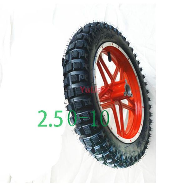 

2.50-10 front or rear rim and tire cross country motorcycle 10 inch mini cross country bicycle multi section tire