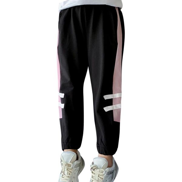 

girl sport pants patchwork girl's pants casual style sweatpants for children spring autumn children's clothing girl 6 8 10 12 14, Blue