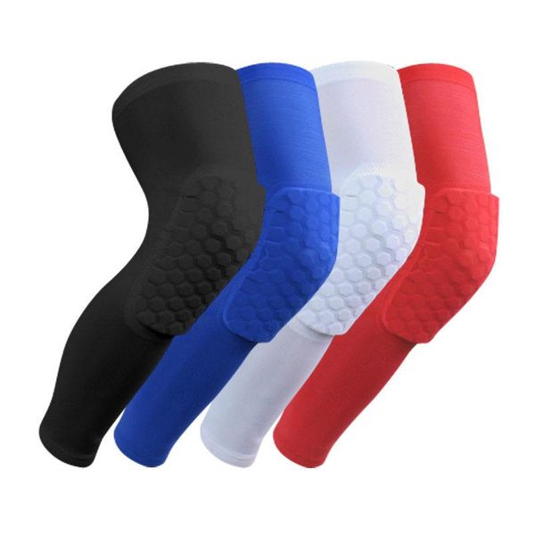 

elbow & knee pads honeycomb kneepad men leg sleeves women basketball guard sport pad protect calf support warmer running fitness gym, Black;gray