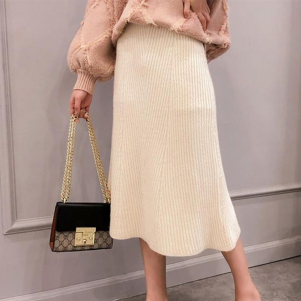 

skirts 9872 take the 2021 korean version of autumn half skirt 48, Black