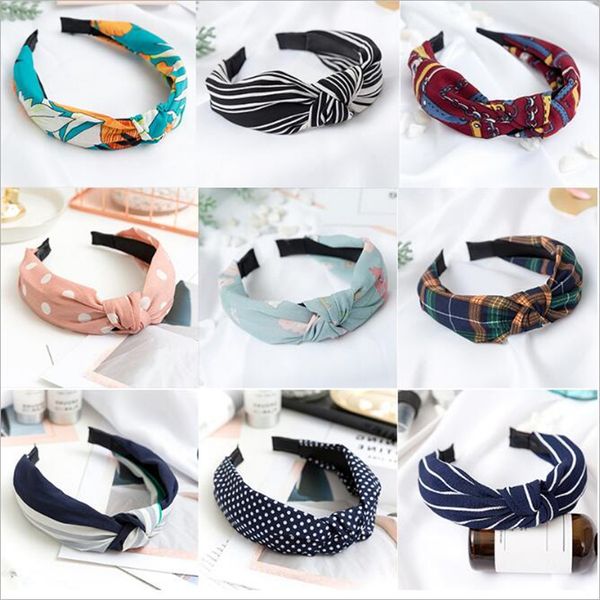 

75 styles xmas bohemian girl baby bow hair sticks flamingo wave point turban twist head wrap twisted knot hair band bandanas, Slivery;white