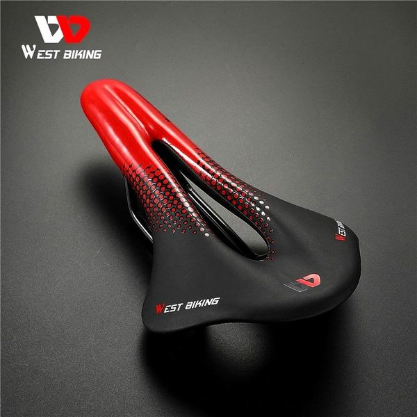 

bike saddles west biking bicycle saddle mtb mountain road racing seat soft pu leather hollow breathable cushion cycling part accessories