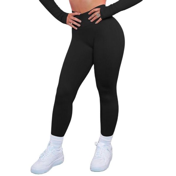 

yoga outfit stretchy black pants coffee gray high waist leggings joggers women fitness tights green gym sport trousers