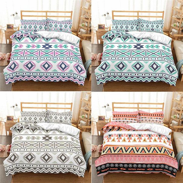 

bedding sets home textile luxury 3d bohemia print 2/3pcs comfortable duvet cover pillowcase  and king eu/us/au size