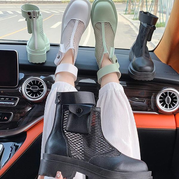 

boots 2021 summer women shoes girls ankle woman mesh soft ladies black room sandals female fashion brand