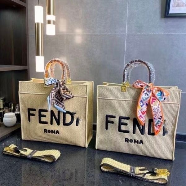 

women's 2021 new korean straw f-shaped tote shopping portable one shoulder messenger bag for female students crossbody bag ysj