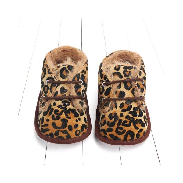 

first walkers winter infants shoes, plush sneaker, walking soft-soled non-slip leopard zipper birthday gift shoes