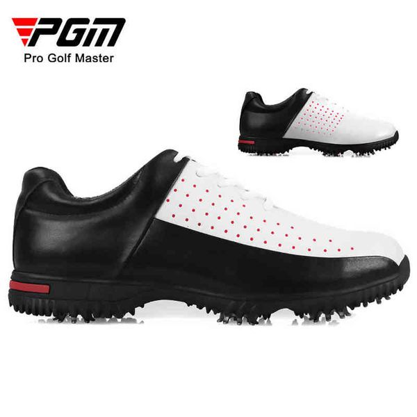 

pgm golf shoes waterproof super fiber leather men's breathable anti slip