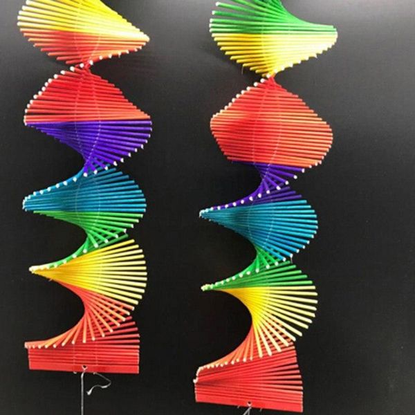 

decorative objects & figurines colorful home wisted rainbow wind chime pendant outdoor garden ornament decoration diy decor