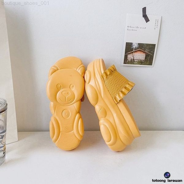 

womens slipper font shoes slide fashion sandals flat 8cm 004, Black