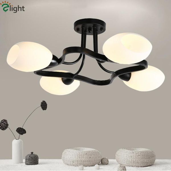 

2021 classic nordic frosted glass ball wintersweet chandelier led 4 head 6 head round iron chandelier for dining room bedroom