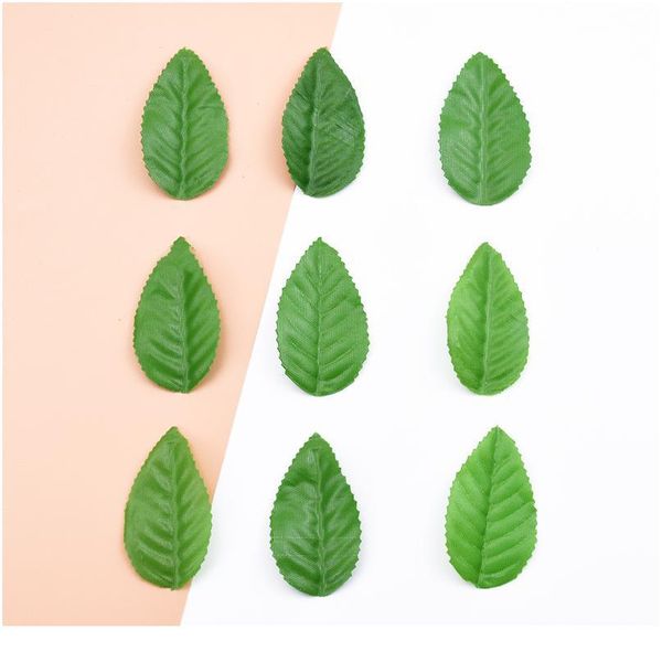 

200pcs silk leaf handmake artificial green leaves for wedding home decoration diy wreath gift scrapbook craft fak jllhdr