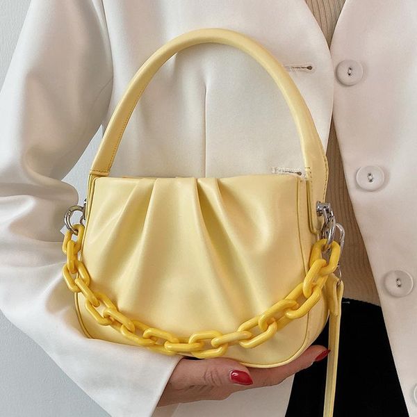 

evening bags women's bag luxury designer chain simple summer solid quality fashion handbags female shoulder crossbody for woman 2021