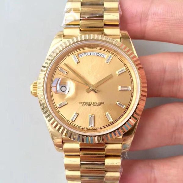 

luxury men waterproof mechanical watch stainless steel sapphire crystal automatic wristwatch, Slivery;brown