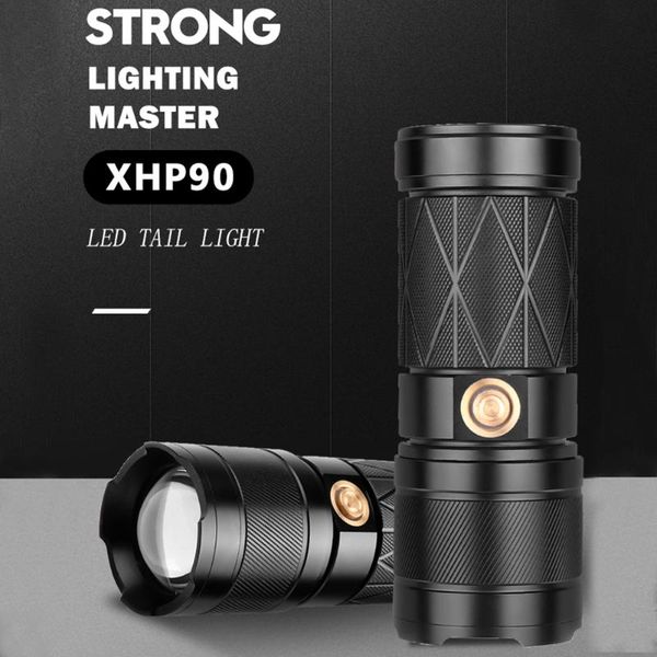

flashlights torches 1910 xhp90 led rechargeable zoom waterproof 1800lm hunting camping handheld spotlight lantern