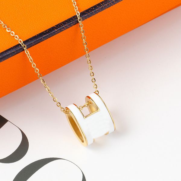 

designer pendant necklace fashion h letter chain jewelry necklaces womens mens party silver gold gh