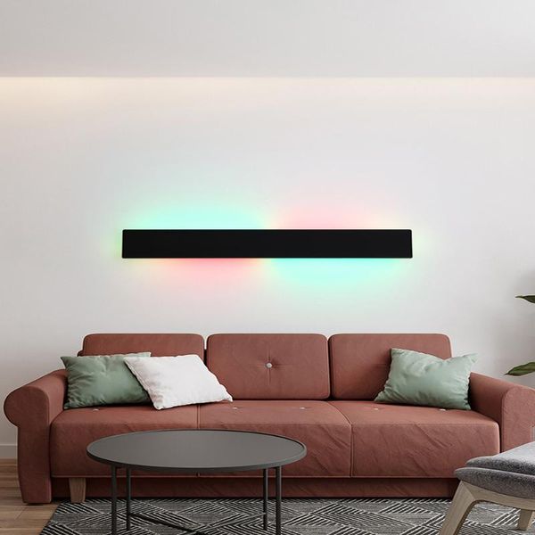 

wall lamps modern remote control led lamp long hanging lights simple nordic living sofa background light bedroom bedside