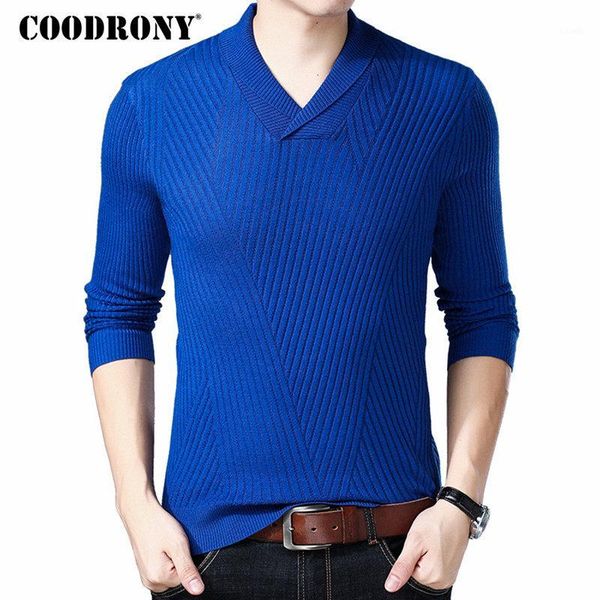 

coodrony mnes sweaters 2018 autumn winter new arrivals cashmere wool sweater pullover men casual henry collar v-neck jumper 82391, White;black