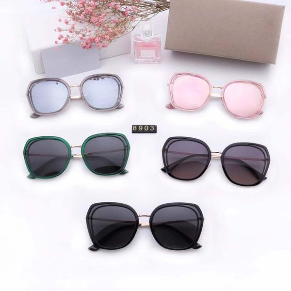 

sun uv400 colorful classic frame sunglasses trendy fashion 8903 glasses vdoec, White;black