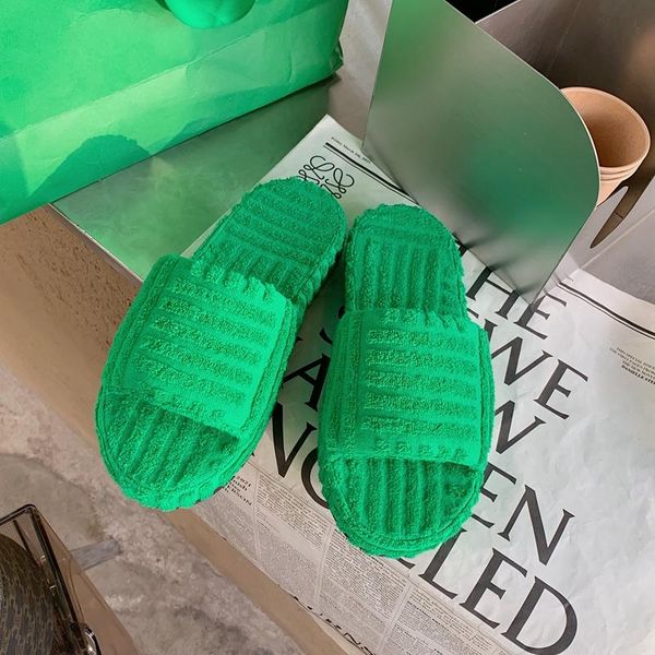 

slippers ladies bedroom winter plush footwear for women casual 2021 fashion flat soft shoes furry luxury slides flats house, Black